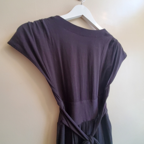 wilfred Black Jersey Dress with tie back, XXS - Picture 5 of 8